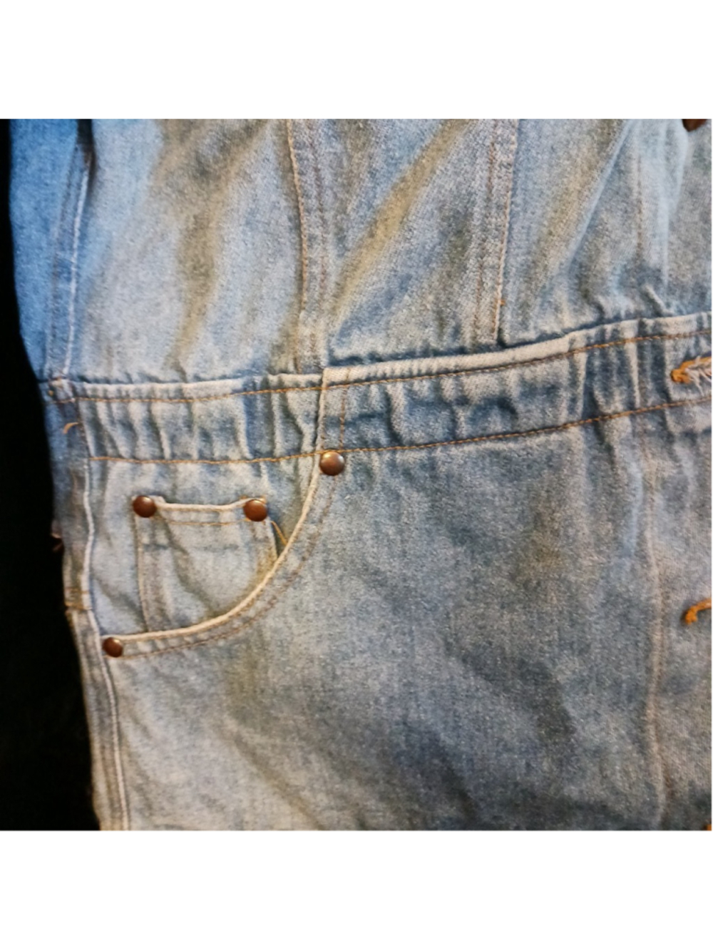 Vintage Avon Women's M Denim Long Sleeve Button-up Jacket Blue Jean Retro - Picture 3 of 6